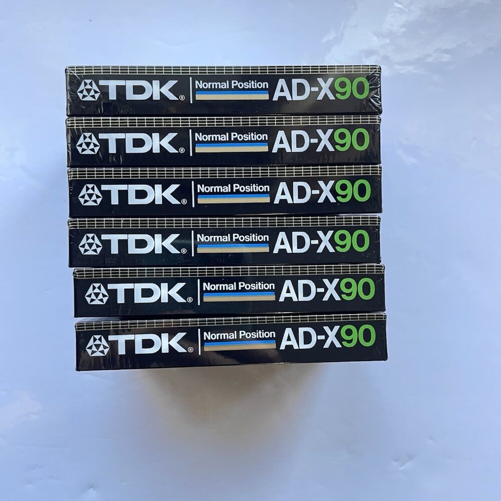 6x TDK AD-X 90 Cassette Tapes 1985 New And Sealed MADE IN JAPAN Blank Recordable